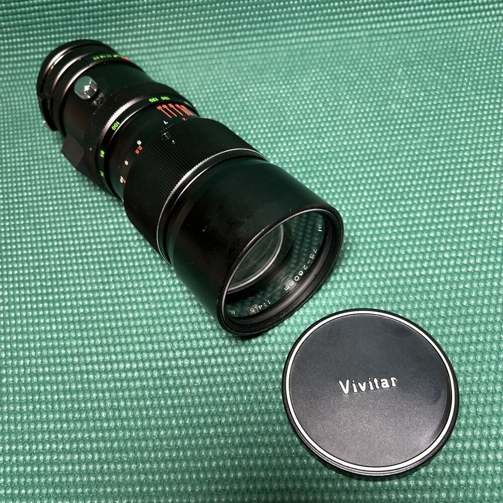 Vintage Vivitar Auto Telephoto Zoom 75-260mm 1:4.5 Lens Zoom Lens